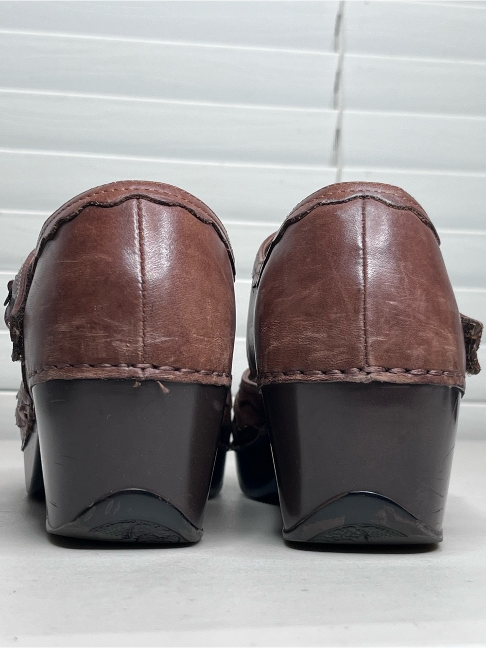 Dansko Harlow Sz 38 Leather Boho Floral Mary Jane Clogs - Picture 6 of 14